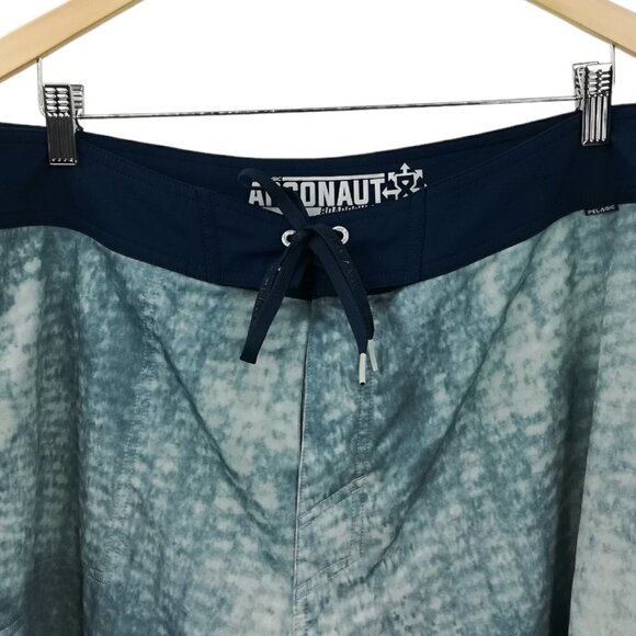 Pelagic Argonaut Boardshorts Swim Trunks Size 38 Hook & Loop Pocket Blue Shorts - Picture 9 of 14